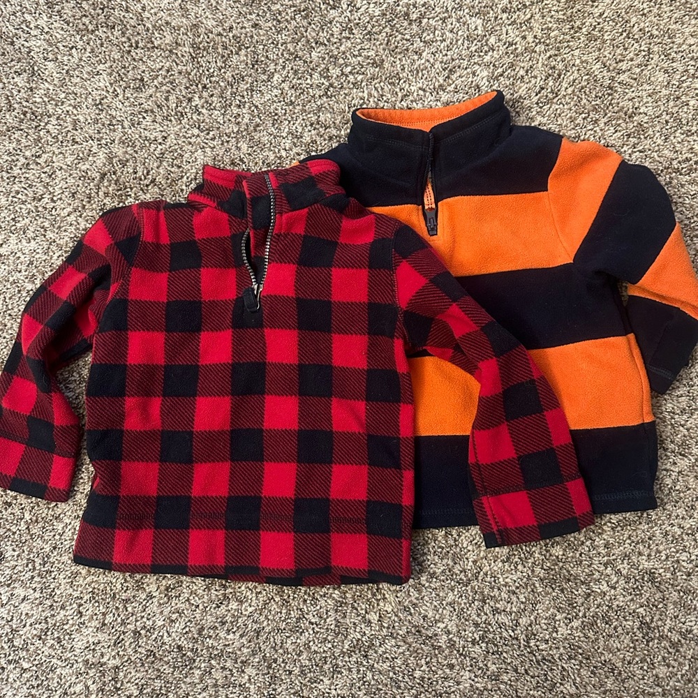 Bundle of toddler boy zip up fleeces